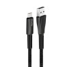 Дата кабель USB 2.0 AM to USB-C 1.0m zinc alloy + led black ColorWay (CW-CBUC035-BK)