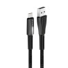 Дата кабель USB 2.0 AM to USB-C 1.0m zinc alloy + led black ColorWay (CW-CBUC035-BK)