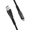 Дата кабель USB 2.0 AM to USB-C 1.0m zinc alloy + led black ColorWay (CW-CBUC035-BK)