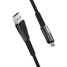 Дата кабель USB 2.0 AM to USB-C 1.0m zinc alloy + led black ColorWay (CW-CBUC035-BK)
