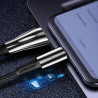 Дата кабель USB 2.0 AM to USB-C 1.0m zinc alloy + led black ColorWay (CW-CBUC035-BK)