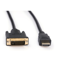 Кабель мультимедійний HDMI M to DVI M 3.0m 24+1pin Vinga (VCPHDMIDVI3)