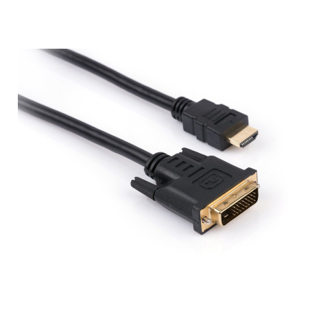 Кабель мультимедійний HDMI M to DVI M 5.0m 24+1pin Vinga (VCPHDMIDVI5)
