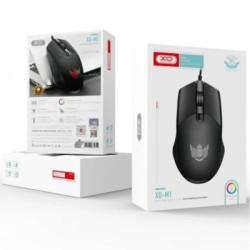 Мишка XO M1 RGB USB Black (XO-M1-BK)