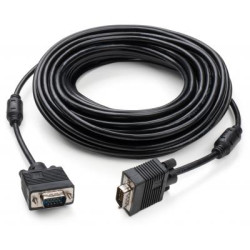 Кабель мультимедійний VGA M to VGA M 15.0m Vinga (VCPVGAF15BK)