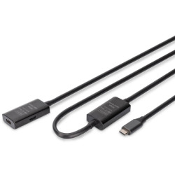Дата кабель USB-С to USB-C 10.0m M/F USB3.2 Gen1 Active 5G Digitus (DA-73109)