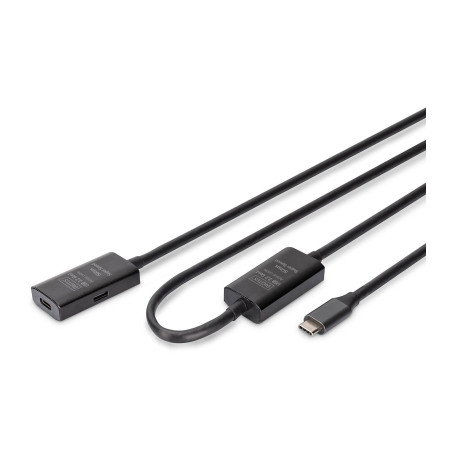 Дата кабель USB-С to USB-C 10.0m M/F USB3.2 Gen1 Active 5G Digitus (DA-73109)