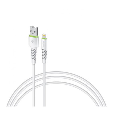 Дата кабель USB 2.0 AM to Lightning 0.2m CBFLEXL0 white Intaleo (1283126487439)