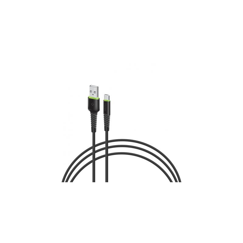 Дата кабель USB 2.0 AM to USB-C 0.2m black Intaleo (1283126487446)