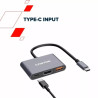 Концентратор Canyon hub DS-4 3in1 USB-C Grey (CNS-TDS4)
