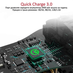 FM модулятор Promate SmarTune 2+ BLUETOOTH 5.0 USB QC 3.0 AUX/SD/USB BLACK (smartune-2+.black)