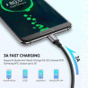 Дата кабель USB 2.0 AM to USB-C 2.0m US288 Aluminum Braid Black Ugreen (60128)