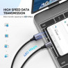 Дата кабель USB 2.0 AM to USB-C 2.0m US288 Aluminum Braid Black Ugreen (60128)