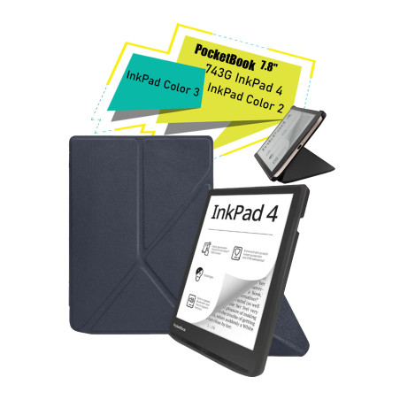Чохол до електронної книги BeCover Ultra Slim Origami PocketBook 743G InkPad 4/InkPad Color 2/InkPad Color 3 (7.8") Deep Blue (7