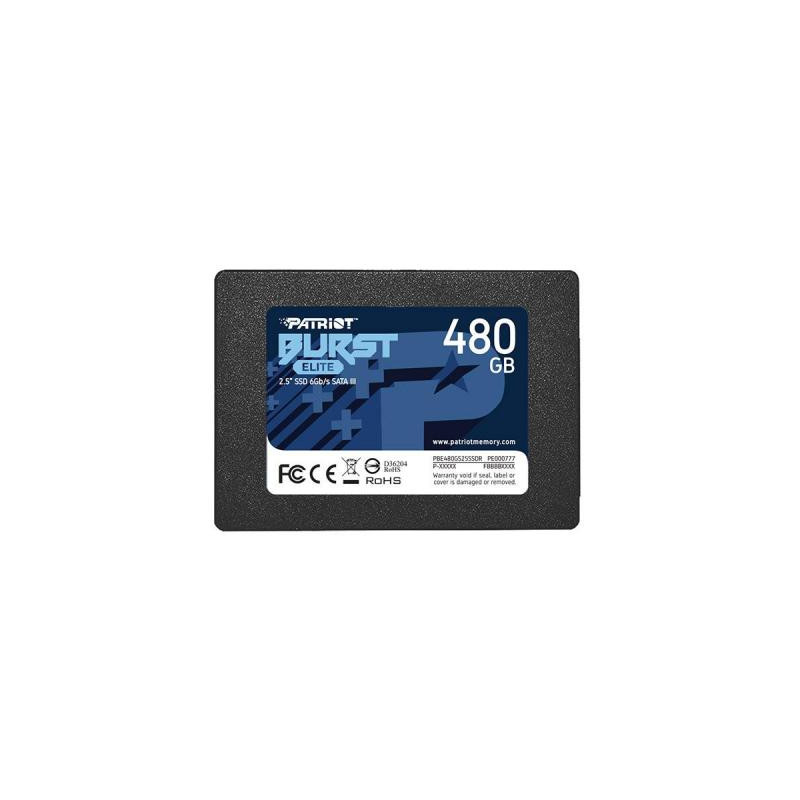 Накопичувач SSD 2.5" 480GB Burst Elite Patriot (PBE480GS25SSDR)