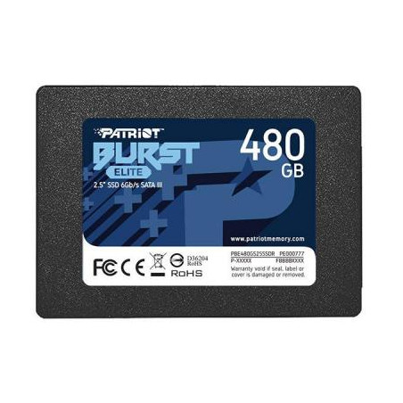 Накопичувач SSD 2.5" 480GB Burst Elite Patriot (PBE480GS25SSDR)
