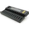 Зарядний пристрій для акумуляторів Liitokala 12 Slots+2, Ni-Mh/Li-ion/LiFePo4/Крона, LED+LCD (Lii-S12)
