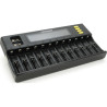 Зарядний пристрій для акумуляторів Liitokala 12 Slots+2, Ni-Mh/Li-ion/LiFePo4/Крона, LED+LCD (Lii-S12)