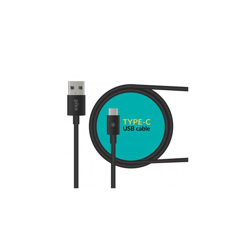 Дата кабель USB 2.0 AM to USB-C 2.0m black Piko (1283126493850)