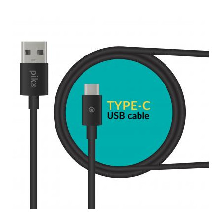 Дата кабель USB 2.0 AM to USB-C 2.0m black Piko (1283126493850)