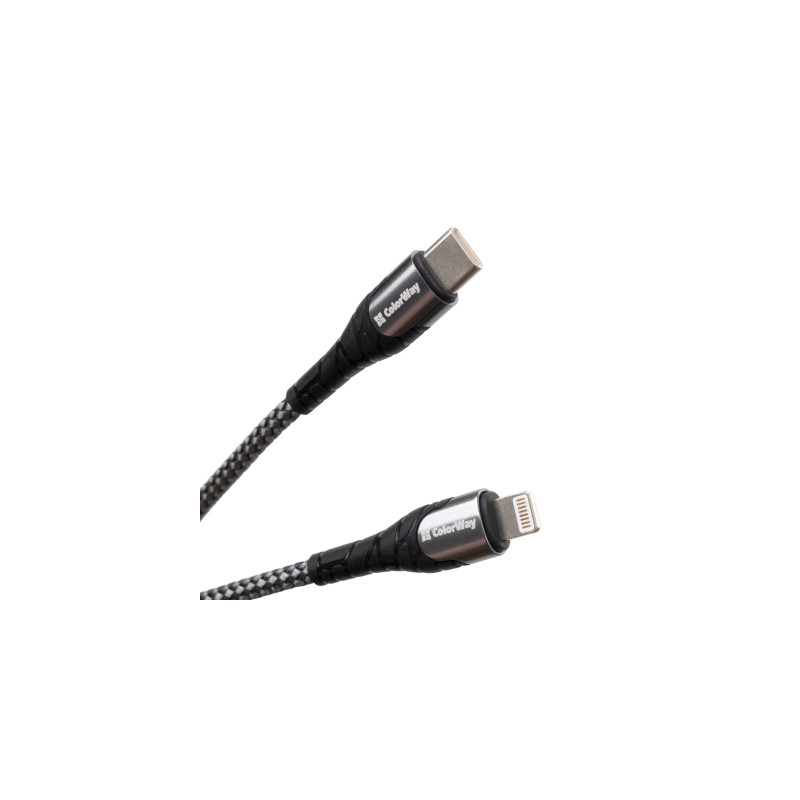 Дата кабель USB-C to Lightning 1.0m ColorWay (CW-CBPDCL033-GR)