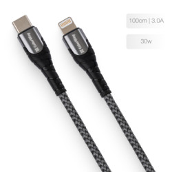 Дата кабель USB-C to Lightning 1.0m ColorWay (CW-CBPDCL033-GR)