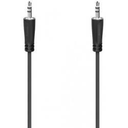Кабель мультимедійний 3.5mm M to 3.5mm M 3.0m Black Hama (00205115)