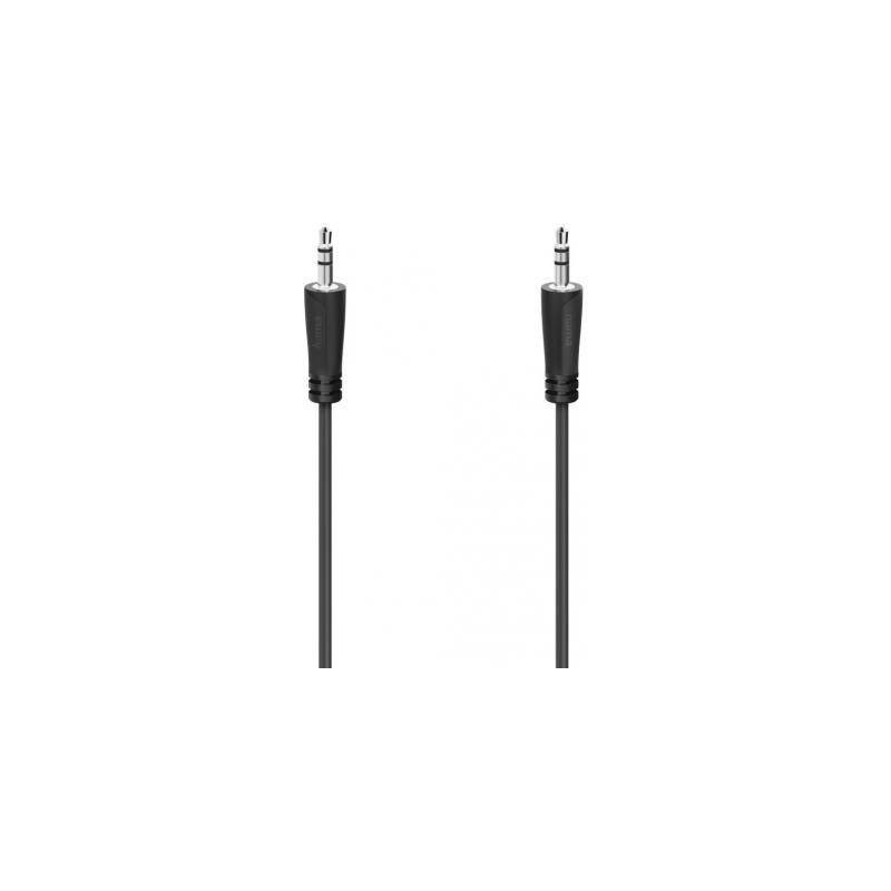 Кабель мультимедійний 3.5mm M to 3.5mm M 3.0m Black Hama (00205115)