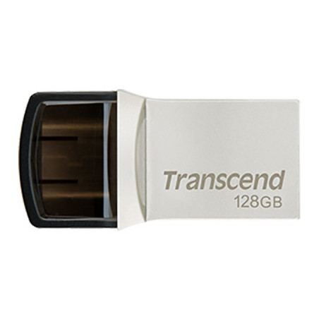 USB флеш накопичувач Transcend 128GB JetFlash 890 Silver USB 3.1/Type-C (TS128GJF890S)