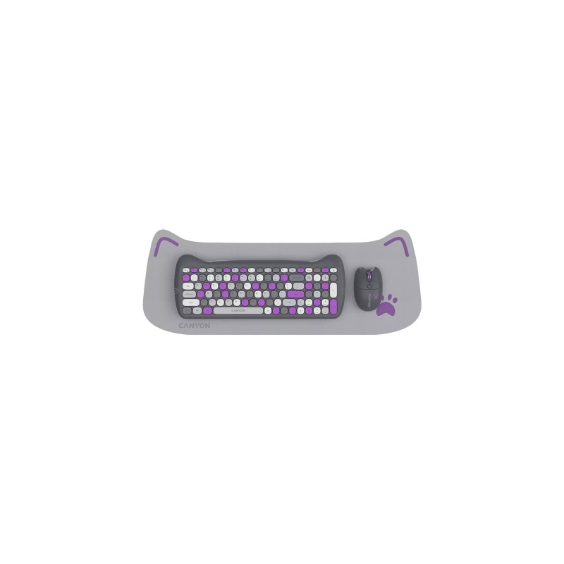 Комплект Canyon HSET-W6 Kitty Edition Wireless UA Violet (CNS-HSETW6VT)