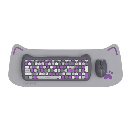 Комплект Canyon HSET-W6 Kitty Edition Wireless UA Violet (CNS-HSETW6VT)