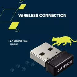 Комплект Canyon HSET-W6 Kitty Edition Wireless UA Violet (CNS-HSETW6VT)