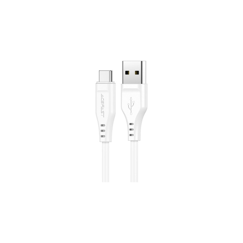 Дата кабель USB 2.0 AM to USB-C 1.2m 3.0A TPE White Acefast (6974316280873)