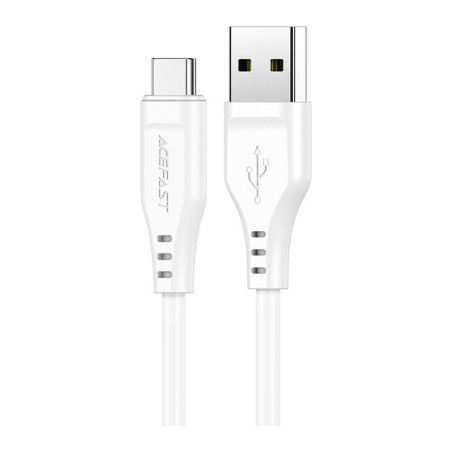 Дата кабель USB 2.0 AM to USB-C 1.2m 3.0A TPE White Acefast (6974316280873)