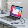 Концентратор Ugreen USB3.1 Type-C to HDMI/USB 3.0x2/RJ45/SD/TF/PD 100W CM512 (60515)
