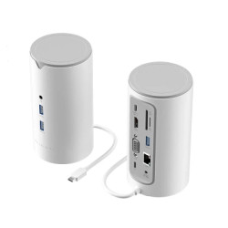Концентратор Vention USB3.1 Type-C to HDMI/VGA/USB3.0x3/RJ45/SD/TF/TRRS 3.5m/PD/DC100W12-in-1 (TPHWC-EU)
