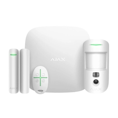 Комплект охоронної сигналізації Ajax StarterKit Cam Plus HDR white