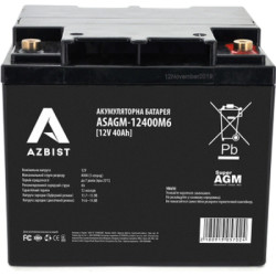 Батарея до ДБЖ AZBIST 12V 40 Ah Super AGM (ASAGM-12400M6)