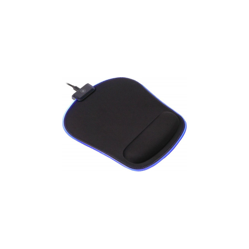 Килимок для мишки Maxxter MMP-LEDPAD-BK RGB Black (MMP-LEDPAD-BK)