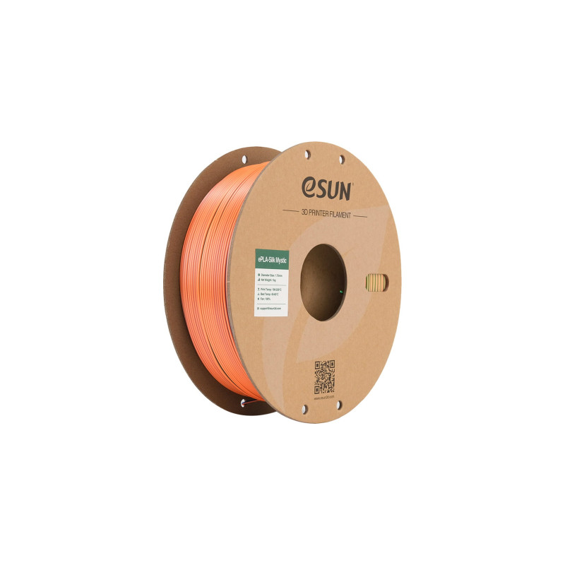 Пластик для 3D-принтера eSUN ePLA-Silk Mystic (triple color), 1,75мм, 1кг, blue-orange-green (ePLA-SilkMystic-P175BOG1)