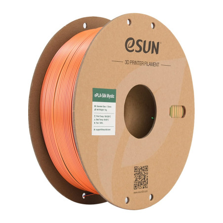 Пластик для 3D-принтера eSUN ePLA-Silk Mystic (triple color), 1,75мм, 1кг, blue-orange-green (ePLA-SilkMystic-P175BOG1)