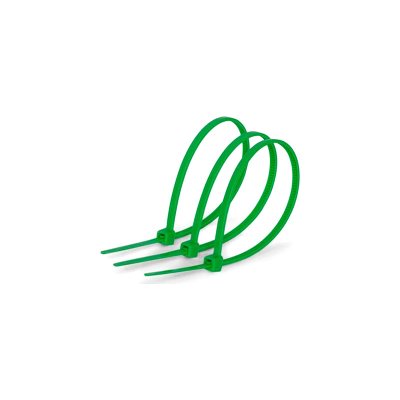 Стяжка 150мм/2.5мм, зелена, 1000штуп. Voltronic (21149)