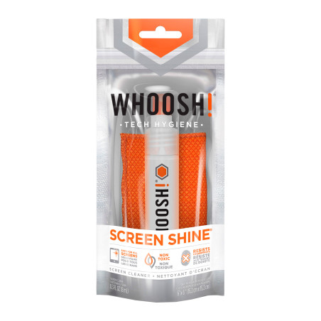 Спрей для очищення Whoosh! Screen Shine POCKET 8ml, microfiber 14x14cm (1FG08ENFR)