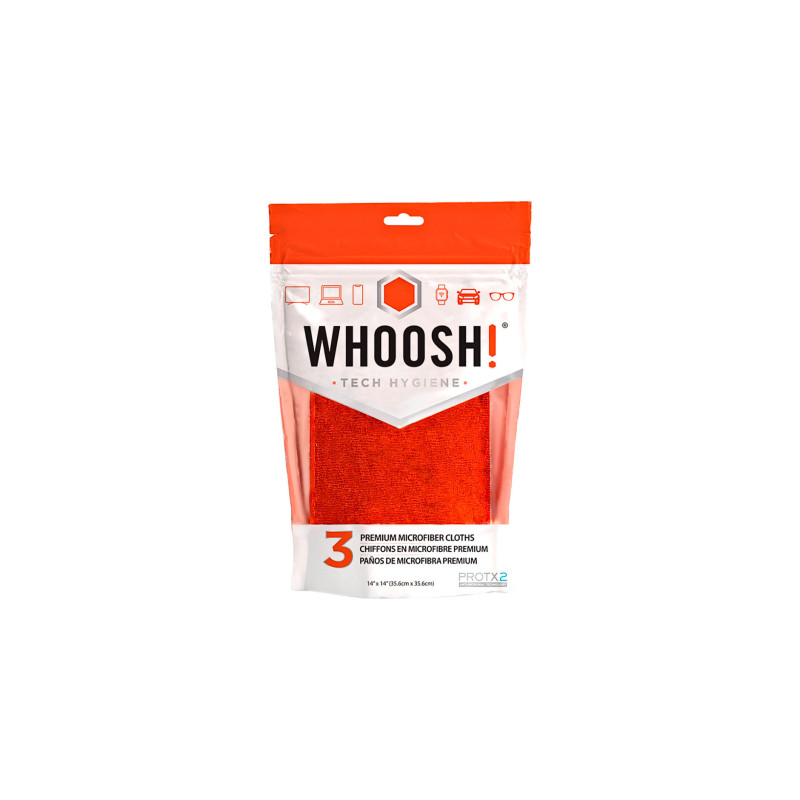 Серветки Whoosh! Screen Shine 3 PACK CLOTHS, microfiber, 35х35cm (1FGCL3COM)