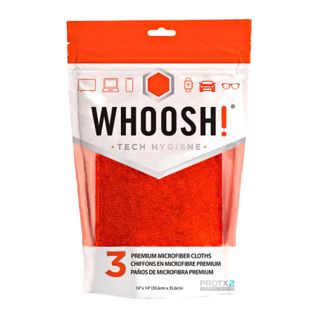 Серветки Whoosh! Screen Shine 3 PACK CLOTHS, microfiber, 35х35cm (1FGCL3COM)