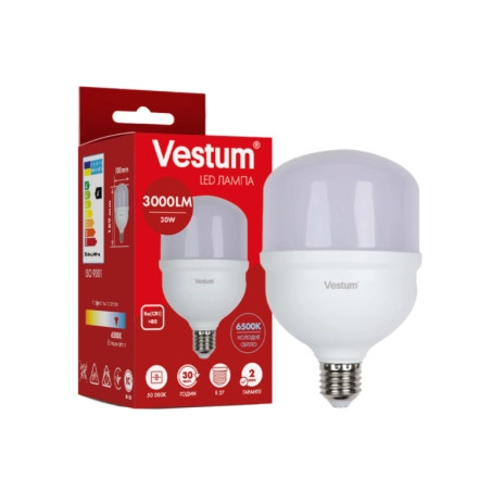 Лампочка Vestum LED T100 30W 6500K 220V E27 (1-VS-1608)
