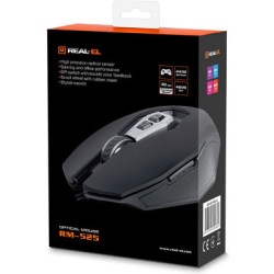 Мишка REAL-EL RM-525 USB Black (EL123200029)