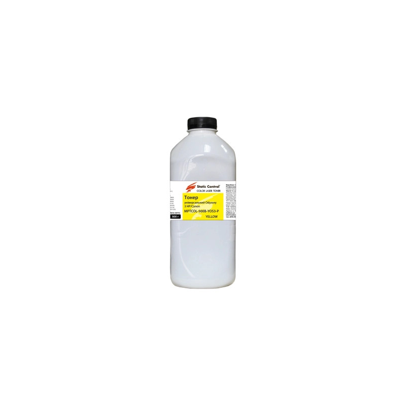 Тонер HP/Canon MPTCOL OS3 500г yellow (фасовка) Static Control (MPTCOL-500B-YOS3-P)