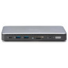 Порт-реплікатор Digitus USB-C  2xHDMI/DP/2xUSB-A/USB-C/SD/MicroSD/RJ54/DC/Audio (DA-70917)