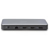 Порт-реплікатор Digitus USB-C  2xHDMI/DP/2xUSB-A/USB-C/SD/MicroSD/RJ54/DC/Audio (DA-70917)